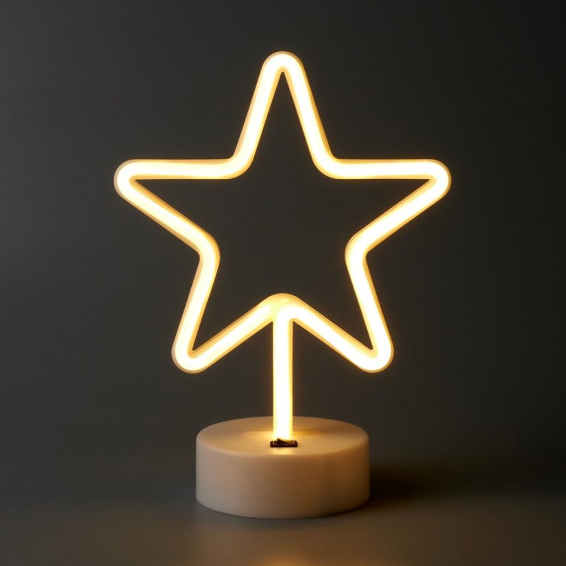 Neon Night Table Lamp Star 04