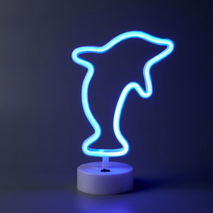 Berger Noční stolní svítidlo Led Neon Dolphin