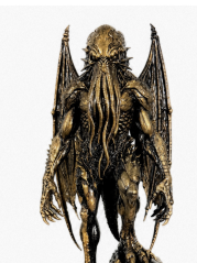 Soška Cthulhu bronzová mystická — zberateľská plastika, 24 cm