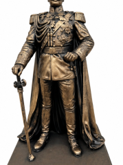 Soška DKA-ST-Wilhelm II 24cm AB bronzová historická - zberateľská plastika