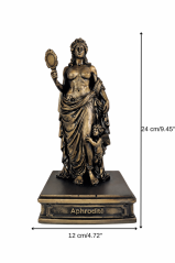 Soška Afrodita bronzová antická — zberateľská plastika, 24 cm