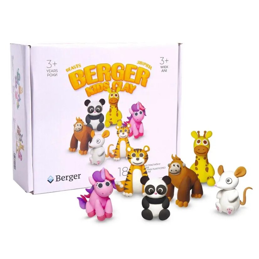 Berger Modelovací hmota Beasts 18 ks kelímků