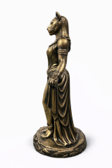 Soška Bastet zlatá antická — zberateľská socha, 22 cm