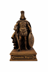 Socha Alexander the Great bronzová historická - zberateľská plastika, 24 cm