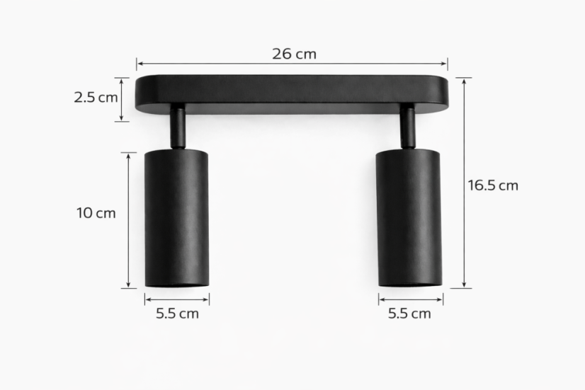 Spot light 4001-SL-2 Black GU10