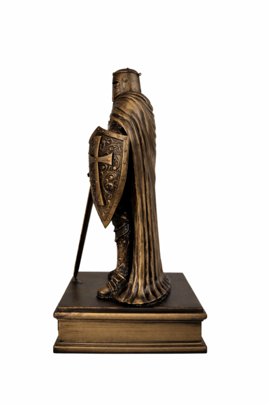 Soška Templár, bronzová historická – zberateľská plastika, 24 cm