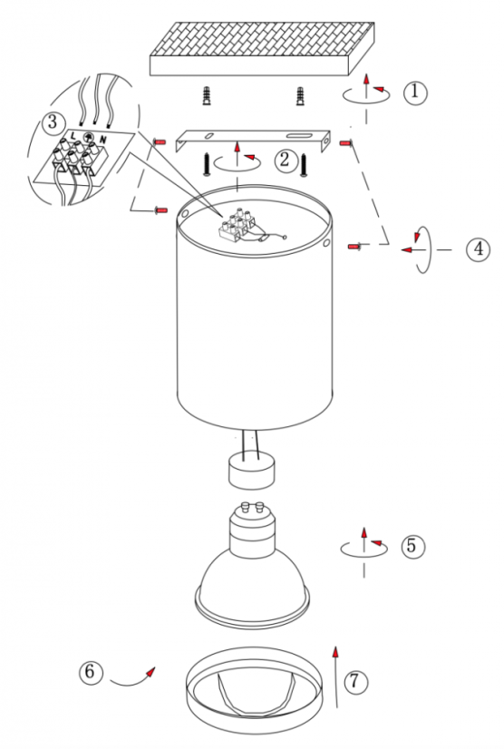 Berger Bodové svítidlo 3010-DL-1 White