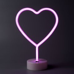 Neon Night Table Lamp Heart 05