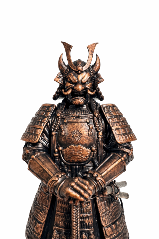 Soška Samuraj (Ancient Copper), antická – zberateľská plastika, 24 cm