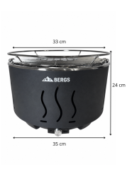 Přenosný turbo Gril Bergs CF-3101 Black