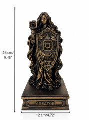 Soška Instagram Goddess bronzová moderní — sběratelská plastika symbolu digitální kreativity, 24 cm