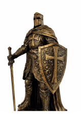 Soška Templár, bronzová historická – zberateľská plastika, 24 cm