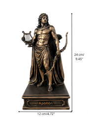 Soška Apollo bronzová antická - zberateľská plastika, 24 cm