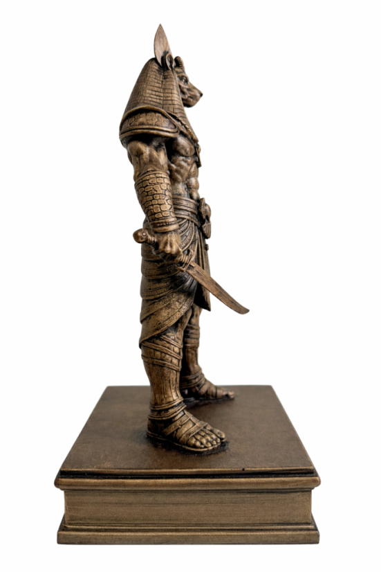 Soška Anubis, bronzová antická – zberateľská plastika, 24 cm