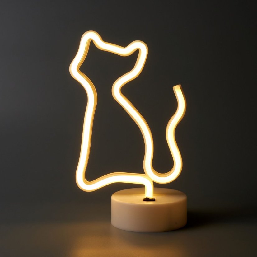 Berger Noční stolní svítidlo Led Neon Cat