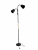Stojacia lampa Bergs 1060-FL-2 Black 2×E27 max. 40 W, 180 cm