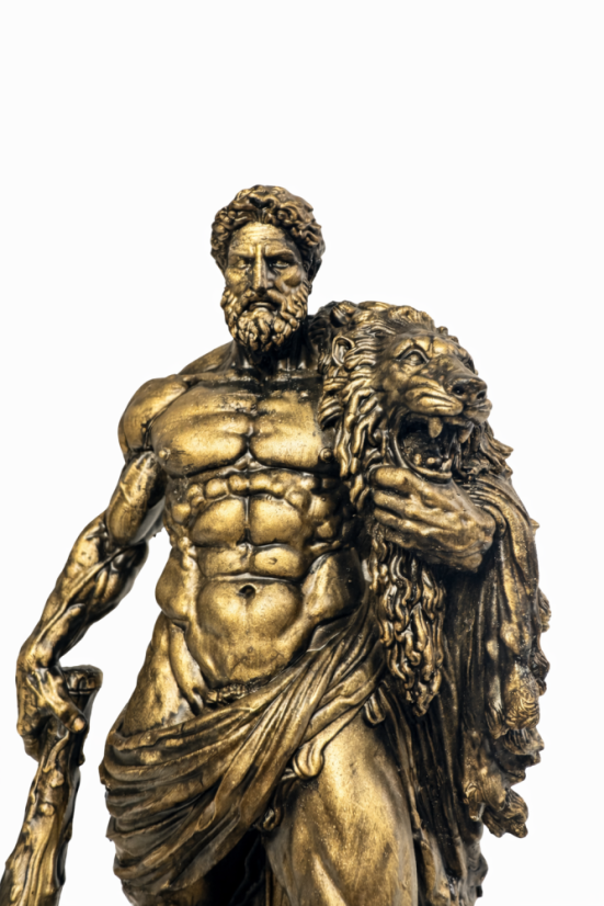 Soška Heracles bronzová mytologická - zberateľská plastika, 24 cm