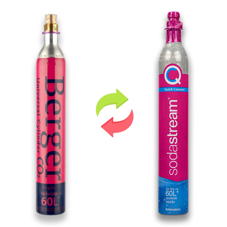 Výměna láhve Soda Stream QC Quick connect bombička CO2