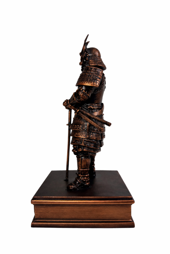 Soška Samuraj (Ancient Copper), antická – zberateľská plastika, 24 cm