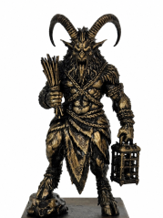 Soška Krampus bronzová mytologická — zberateľská plastika, 24 cm