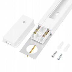 511T-TR-100 White — 1fázová kolejnička 100 cm, bílá