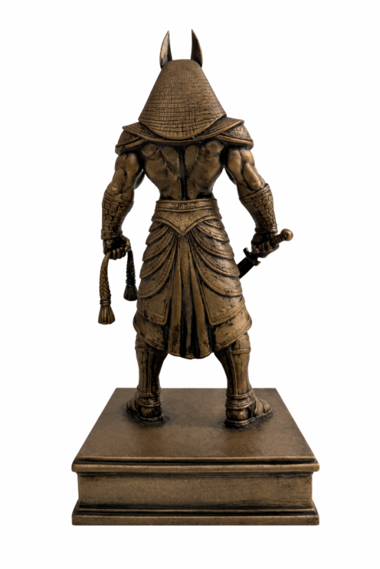 Soška Anubis, bronzová antická – zberateľská plastika, 24 cm