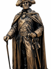 Soška DKA-ST-Friedrich II 24cm AB bronzová historická - zberateľská plastika