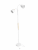 Stojacia lampa Bergs 1060-FL-2 White 2×E27 max. 40 W, 180 cm