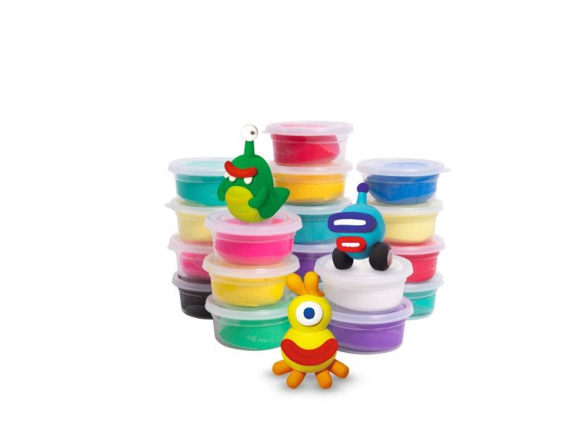 Berger Modelovací hmota Monsters 18 ks kelímků