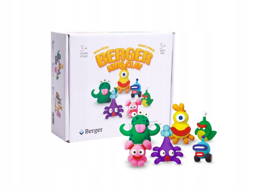 Berger Modelovací hmota Monsters 18 ks kelímků