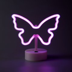 Berger Noční stolní svítidlo Led Neon Butterfly