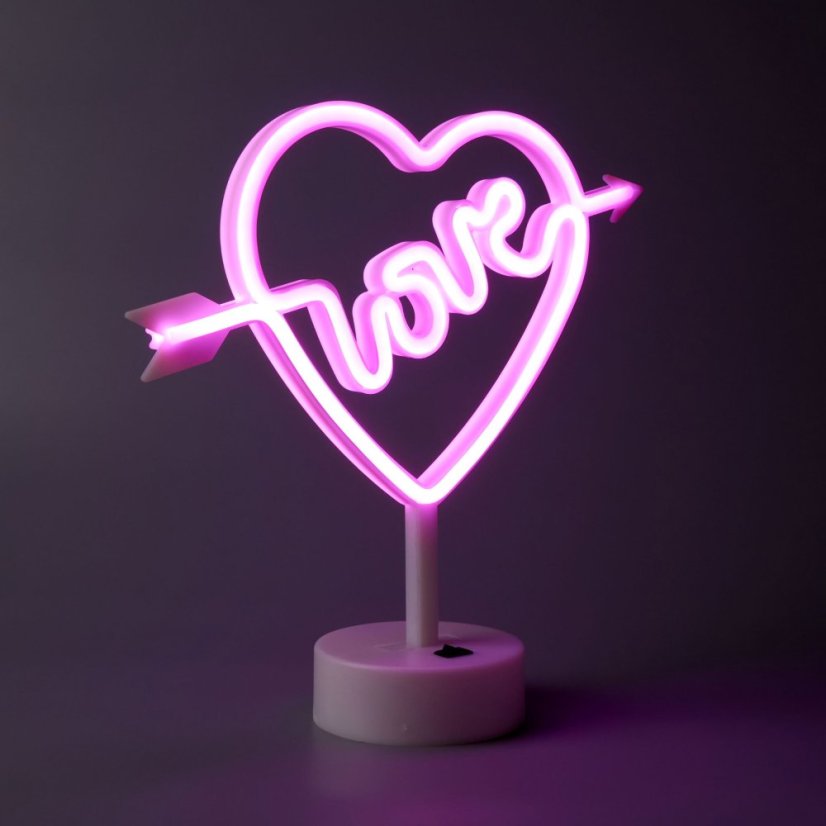 Stolní lampa Arnolux Love 417-05-PN Růžová LED 1,9W, USB+3xAA baterie, 28*29cm