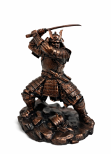 Soška Samuraj Ancient Copper historická — sběratelská plastika, 22 cm