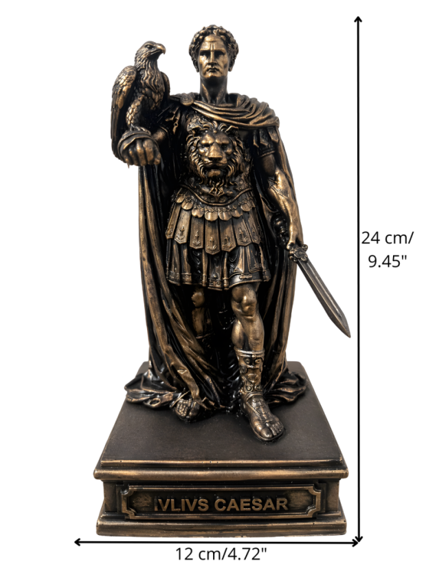 Soška Julius Caesar bronzová historická - zberateľská plastika, 24 cm