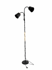 Stojací lampa Bergs 1060-FL-2 Black 2×E27 max. 40 W, 180 cm