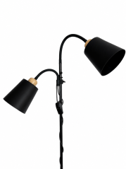 Stojací lampa Bergs 1060-FL-2 Black 2×E27 max. 40 W, 180 cm