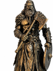 Soška Viking, bronzová historická – zberateľská plastika, 24 cm