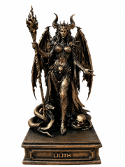 Soška Lilith bronzová mytologická – zberateľská plastika, 24 cm