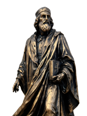 Soška Jan Hus bronzová historická - zberateľská plastika, 24 cm