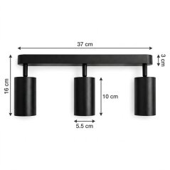 Berger Bodové svítidlo 4001-SL-3 Black