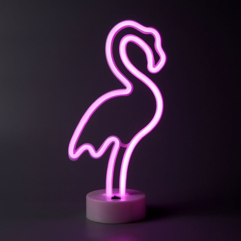 Berger Noční stolní svítidlo Led  Neon Flamingo