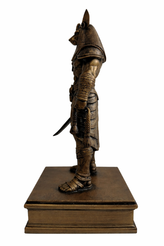 Soška Anubis, bronzová antická – zberateľská plastika, 24 cm