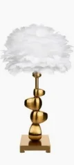 Table Lamp 7001-TL-1 Gold & White E27