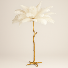 Stojací lampa Berger 7002-FL-6 E14 max 6x40 W Gold & White