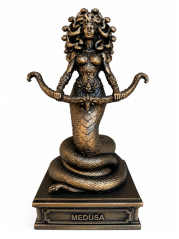 Soška Medusa bronzová mytologická - zberateľská plastika, 24 cm
