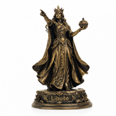 Soška Libuša bronzová historická — zberateľská plastika, 20 cm