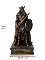 Soška Valkýra, bronzová mytologická – zberateľská plastika, 24 cm