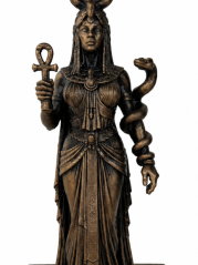 Soška Hathor bronzová mytologická – sběratelská plastika egyptské bohyně, 24 cm