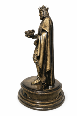 Soška Karol IV bronzová antická — zberateľská socha, 26 cm