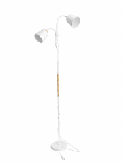 Stojací lampa Bergs 1060-FL-2 White 2×E27 max. 40 W, 180 cm